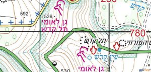 מפת אזור תל קדש. מתוך אתר מפות הממשלתי http://www.govmap.gov.il/home
