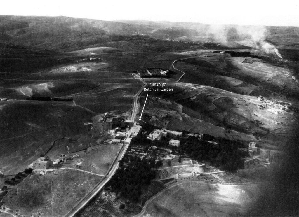צילום אויר של הר הצופים, אמצע שנות השלושים, מבט ממזרח. מקור: ספריית הקונגרס.