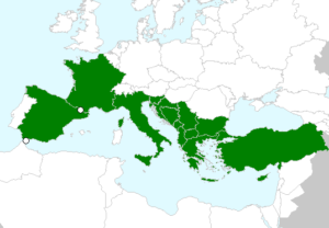 מפת התפוצה של אספסת הדיסקוס, מתוך אתר - EU_M
